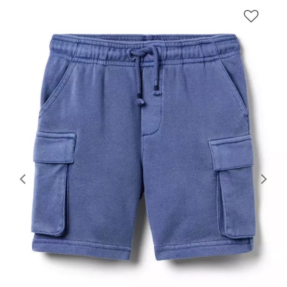 Green Cargo Shorts by Janie and Jack. French tweet cargo pull on short